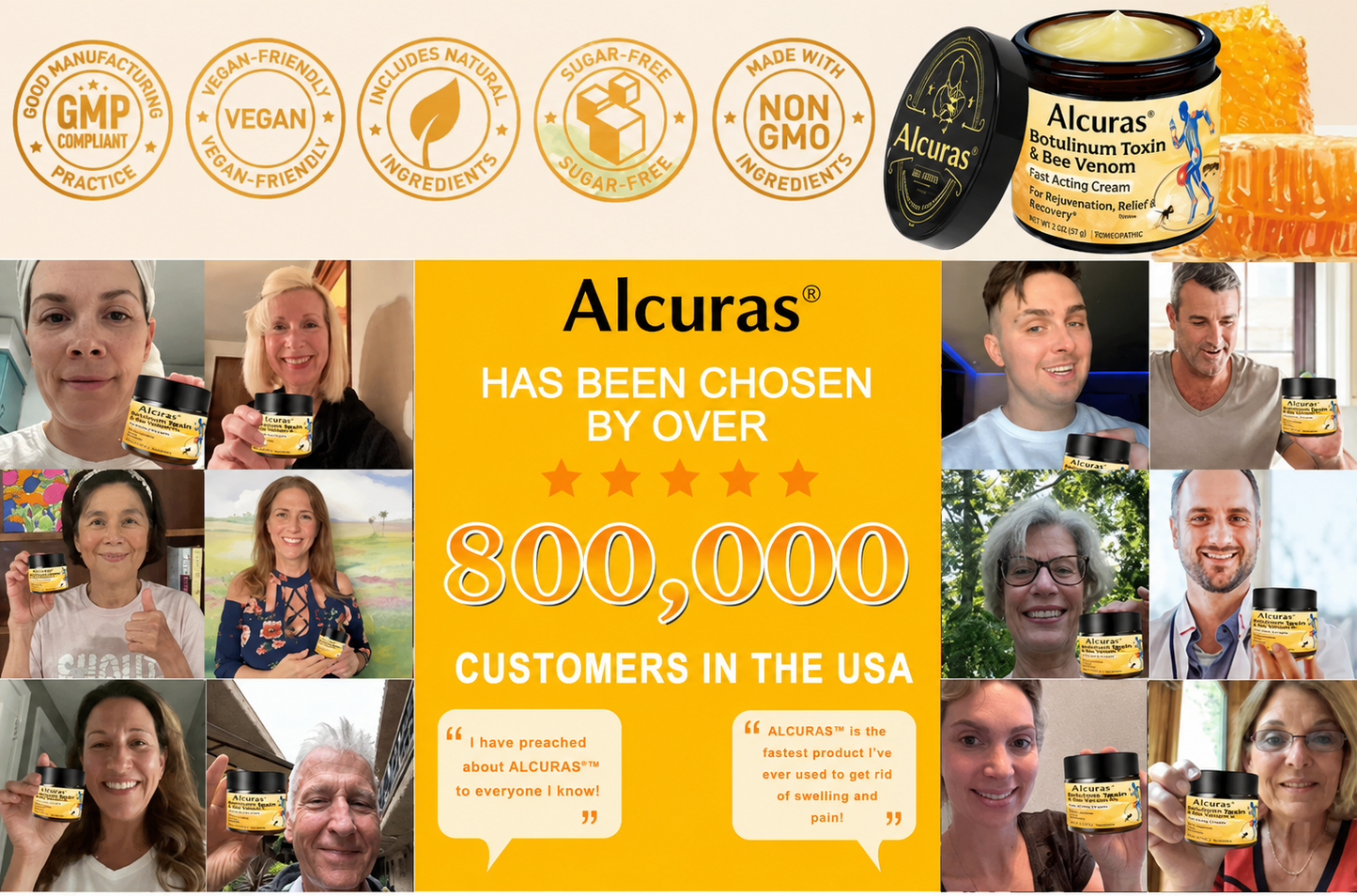✨Official Flagship Store✨Alcuras® Botulinum Toxin & Bee Venom Pain-Relief Bone Healing Cream