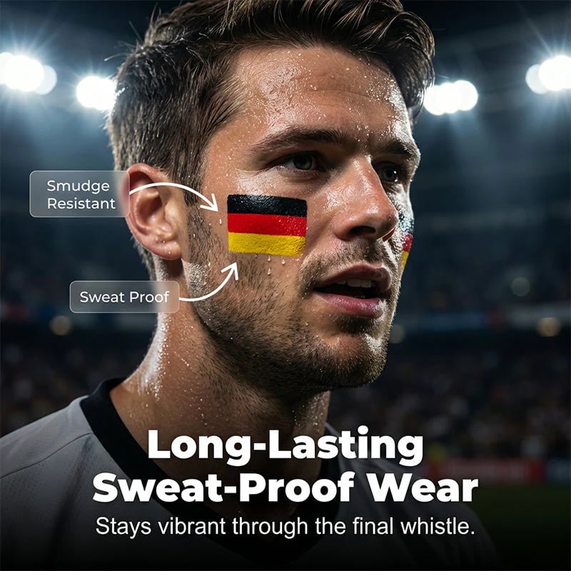 🔥LAST DAY 49% OFF⚽🏆National Flag Face Paint Stick for Sports Fans✨🌈