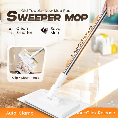 🧹Now only 49% off!💥Disposable Dust Mop with 4 Reusable Cloths