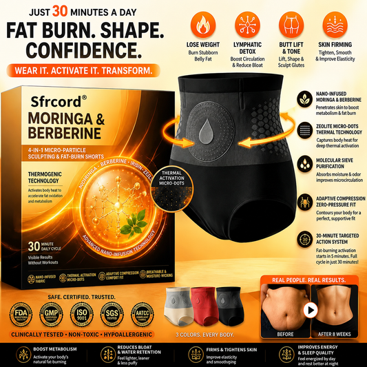 🛡️Sfrcord® 2026 Moringa & Berberine 4-in-1 Micro-Particle Shaping & Fat Burning Shorts