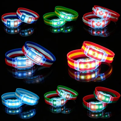 🔥Today Buy 1 Get 1 Free🔥LED Light Up National Flag Wristbands