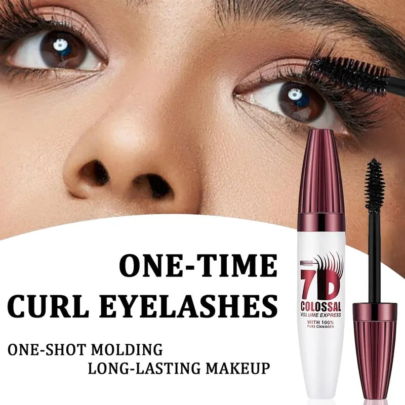 Alcuras® 7D Waterproof Mascara - 24H Long Lasting Volume & Curl, Smudge-Proof Lift for Natural False Lash Look