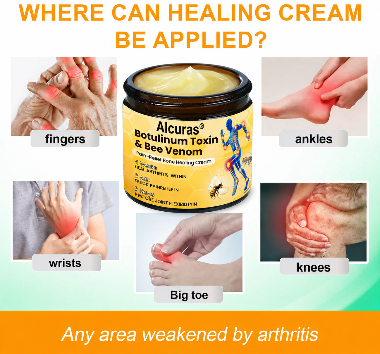 ✨Official Flagship Store✨Alcuras® Botulinum Toxin & Bee Venom Pain-Relief Bone Healing Cream