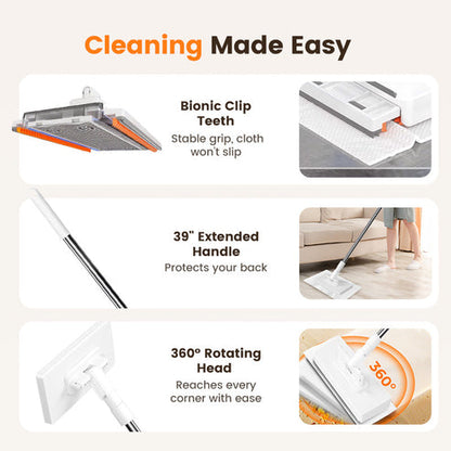 🧹Now only 49% off!💥Disposable Dust Mop with 4 Reusable Cloths
