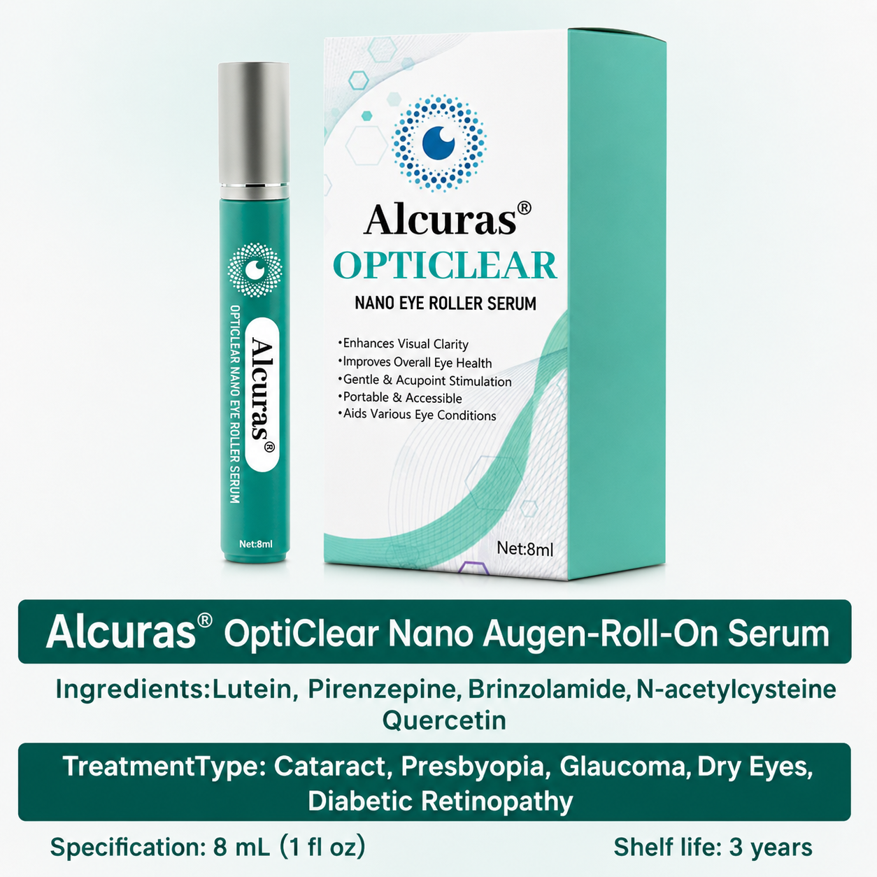 Alcuras® OptiClear Nano Eye Roller Serum