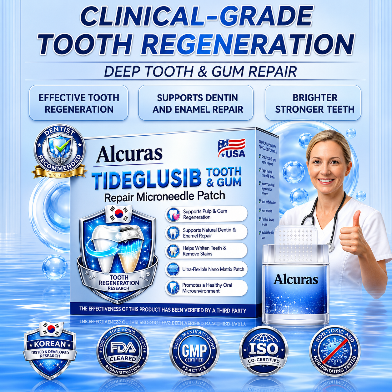 Alcuras® 🦷Fast‑Dissolving Tooth & Gum Repair Oral Strips ✨