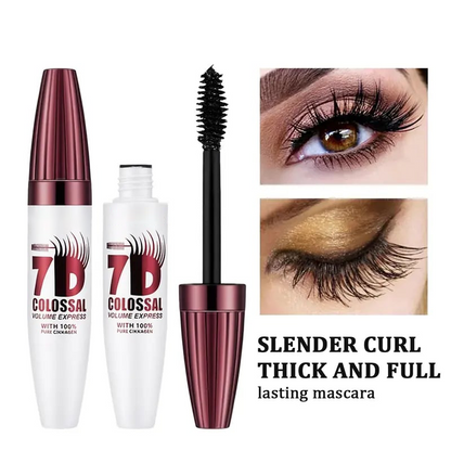 Alcuras® 7D Waterproof Mascara - 24H Long Lasting Volume & Curl, Smudge-Proof Lift for Natural False Lash Look