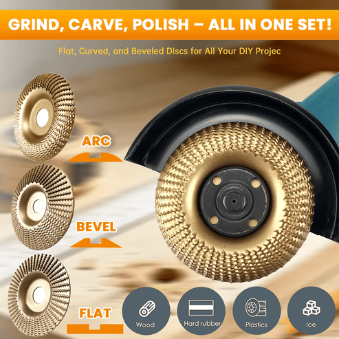 Last Day 49% OFF🔥Heavy-Duty Wood Carving Disc Set (3PCS)