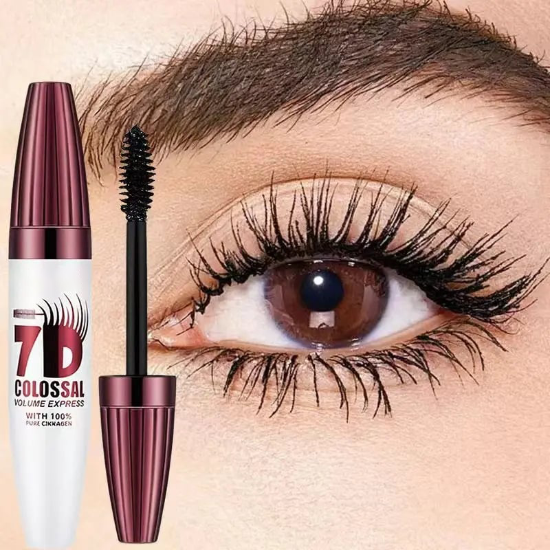 Alcuras® 7D Waterproof Mascara - 24H Long Lasting Volume & Curl, Smudge-Proof Lift for Natural False Lash Look