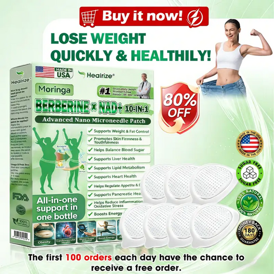 🇺🇸 𝐎𝐟𝐟𝐢𝐜𝐢𝐚𝐥 𝐔𝐒 𝐒𝐭𝐨𝐫𝐞 | 🧑‍⚕️🩺 𝐇𝐞𝐚𝐥𝐫𝐢𝐳𝐞® Moringa · Berberine × NAD+ 𝟏𝟎-𝐢𝐧-𝟏 𝐀𝐝𝐯𝐚𝐧𝐜𝐞𝐝 𝐍𝐚𝐧𝐨 𝐌𝐢𝐜𝐫𝐨𝐧𝐞𝐞𝐝𝐥𝐞 𝐏𝐚𝐭𝐜𝐡 — 𝐎𝐧𝐜𝐞 𝐃𝐚𝐢𝐥𝐲, 𝐕𝐢𝐬𝐢𝐛𝐥𝐞 𝐑𝐞𝐬𝐮𝐥𝐭𝐬 𝐢𝐧 𝟕 𝐃𝐚𝐲𝐬