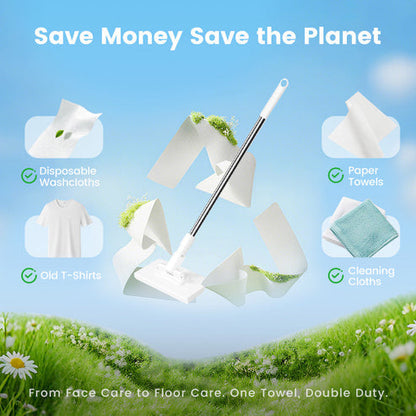 🧹Now only 49% off!💥Disposable Dust Mop with 4 Reusable Cloths