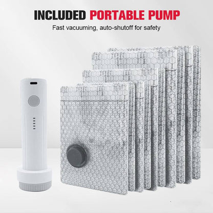 🔥 Travel Vacuum Storage Bags & Portable Pump Set