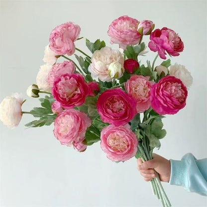 🌸 Lifelike Luxury Peony Flowers – No Watering, No Wilting, Just Lasting Beauty! 💐✨
