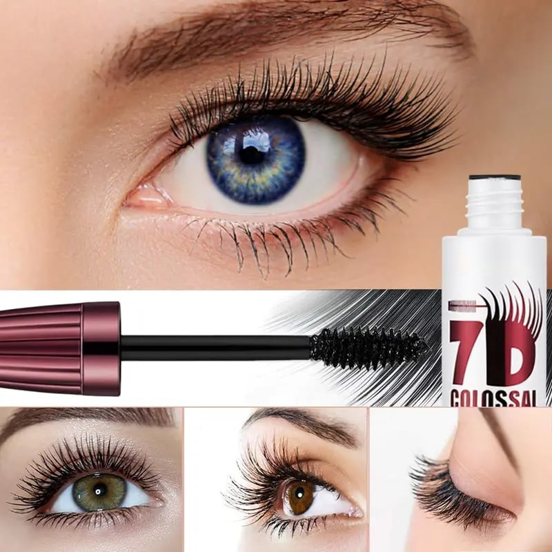 Alcuras® 7D Waterproof Mascara - 24H Long Lasting Volume & Curl, Smudge-Proof Lift for Natural False Lash Look