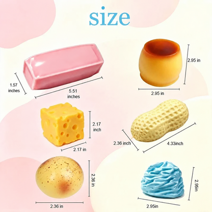 6-Piece Crunchy ASMR Squishies 📦 Free Shipping