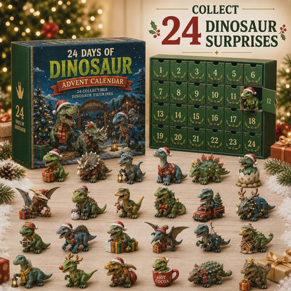 24 Days of Dinosaur Christmas Advent Calendar – 24 Collectible Dino Figurines & Holiday Surprises