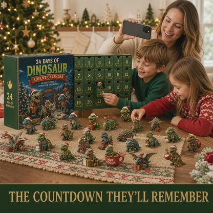 24 Days of Dinosaur Christmas Advent Calendar – 24 Collectible Dino Figurines & Holiday Surprises