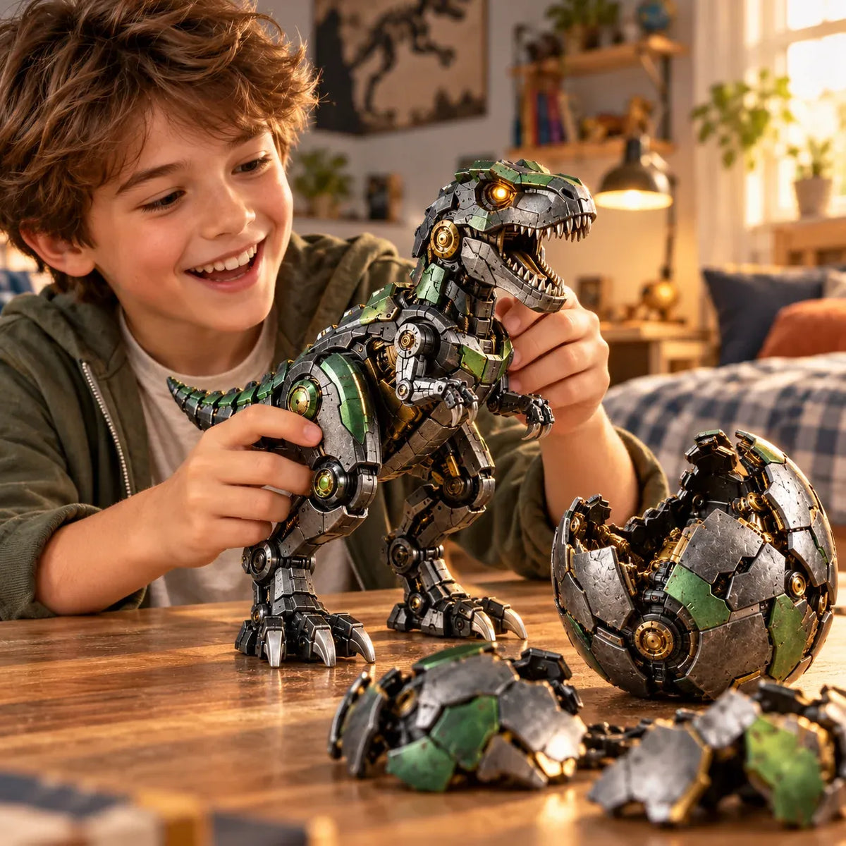 🦖🥚 NEW ARRIVAL🔥 Mechanical T-Rex Egg – From Mysterious Egg to Mighty Robotic Dinosaur! 🥚⚙️✨