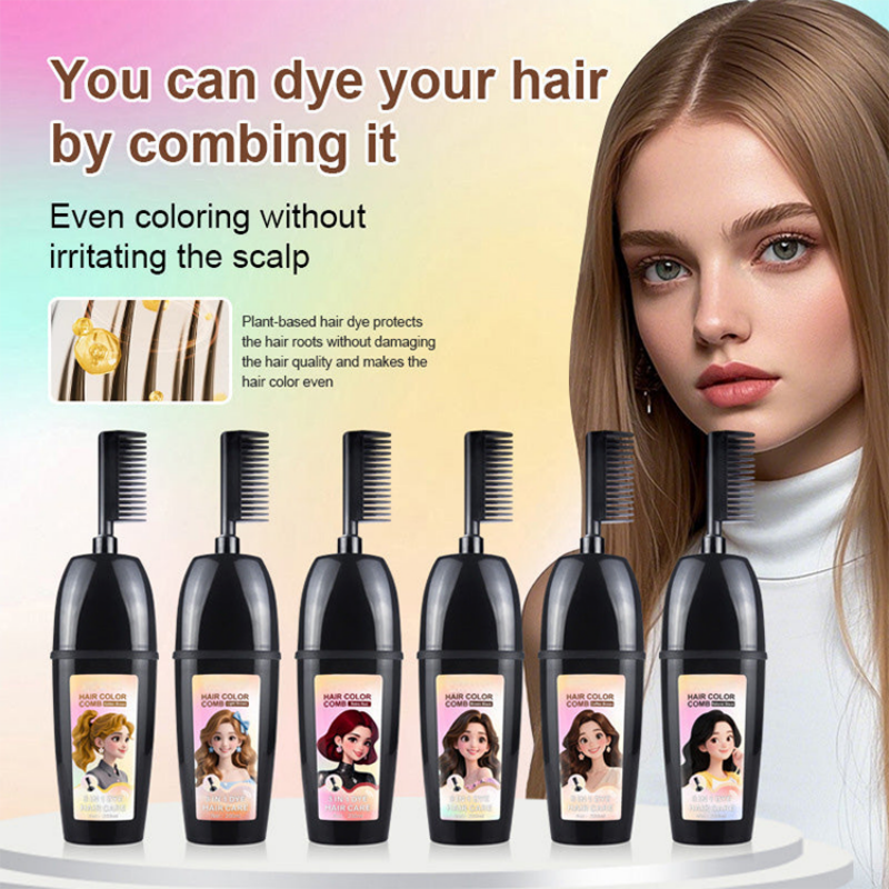 💇‍♀️Super popular items at 50% off🦄3-in-1 Hair Dye Comb🎁