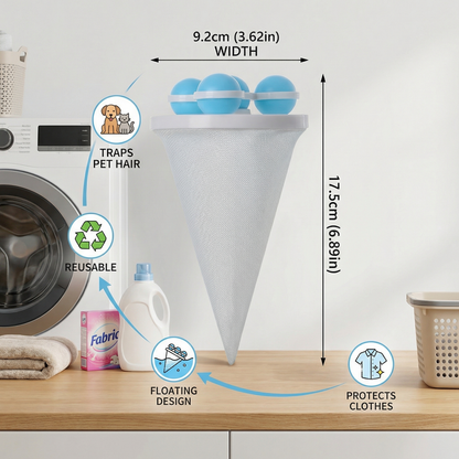 🧺 Up to 50% OFF ✨ Washing Machine Hair Catcher Filter – Floating Lint & Pet Hair Removal Laundry Ball